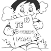 Colorear el padre y sus hijos con una gran hoja de papel. 1