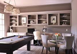 Gray Office With Pool Table Contemporary Den Library Office Pool Table Room Gray Home Offices Black Pool Table