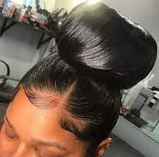 Sleek Bun And Edges Hair Styles Edges Hair Baby Hairstyles