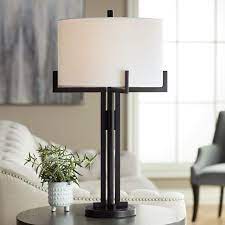 idira black industrial modern table lamp 86a68 lamps plus in 2021 modern table lamp black table lamps industrial table lamp