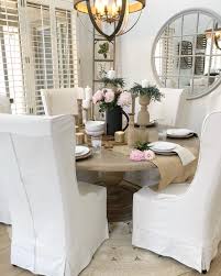 Alice Slip Covered Dining Chair Arhaus Luxury Dining Room Farmhouse Dining Slip Covered Dining Chairs