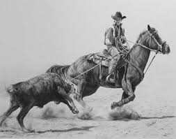 Roping A Steer Cowboy Art Cowboy Artists Western Artwork