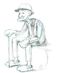 Resultado de imagen para abuelo sentado esperando