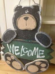 Cute Wood Bear Welcome Sign Craft Bear Crafts Wood Woodworking Crafts Woodworking Crafts For Kids Woodworking Cra In 2020 Bear Crafts Wood Crafts Wood Craft Projects