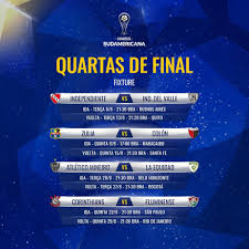 1,849 likes · 1 talking about this · 276 were here. Confira Os Dias E Horarios Dos Confrontos Das Quartas De Final Da Sul Americana Copa Sul Americana Ge
