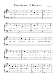 Was Mussen Das Fur Baume Sein Kindergarten Sheet Music Waldorf Homeschool