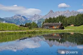 Find many great new & used options and get the best deals for ein kleines haus in den bergen, brand new, free shipping in the us at the best online prices at ebay! Fototapete Haus In Den Bergen Pixers Wir Leben Um Zu Verandern