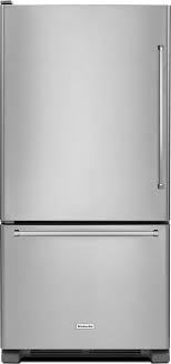 With an interior water dispenser, you have the convenience of filtered water with the push of a button without compromising. Kitchenaid Krbl102ess 33 Inch 22 Cu Ft Bottom Mount Refrigerator With Non Dispense Stainless Steel Left Hinge