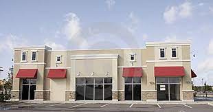 Pastel Commercial Store Red Awning Strip Mall Retail Architecture Shopping Center Architecture