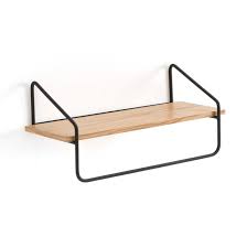 Picture rail molding provides both visual interest and a way to hang pictures without making numerous holes in the wall. Estivar Wall Shelf And Towel Rail Black Wood La Redoute Interieurs La Redoute