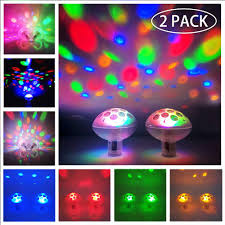 The lights are able to float in the water or suction to the side of the tub. Floating Pool Lights Pool Lights Waterproof Baby Bath Lights For The Tub 7 Lighting Modes Colorful Bathtub Toy Lights Disco Pool Party Lights For Pond Hot Tub Party Decorations 2 Pack Buy Online