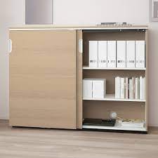 Book an online meeting · worldwide delivery · award winning designs Galant Cabinet With Sliding Doors White Stained Oak Veneer 160x120 Cm Ikea