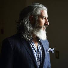 Silver fox look is attractive in more ways than one, and you should definitely consider rocking this style. Old Man Long Curly Hair Novocom Top