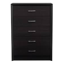 Before it was looking crazy in its wood state. Corliving Newport 5 Drawer Tall Dresser In Black Walmart Com Walmart Com