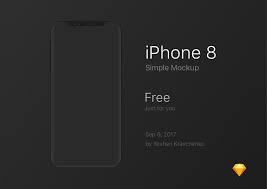 Download Iphone 8 Simple Mockup Free Sketch Download Freebiesui Free Mockup Mockup Iphone