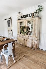 The cool and unexpected standout feature this table has is the thick, chunky legs, elevating this table to the next level. Primitive Dining Room Hutch Liz Marie Blog