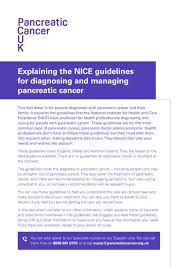 Did you have any other symptoms apart from the pain? Nice Guidelines For Diagnosing And Managing Pancreatic Cancer Pancreatic Cancer Uk