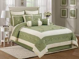 Get it as soon as wed, mar 24. 7 Pieces Olive Green Beige Embroidery Chrysanthemum Comforter Set Queen Size Chezmoi Collection Http Www Amazo Green Bedding Comforter Sets Green Bedding Set