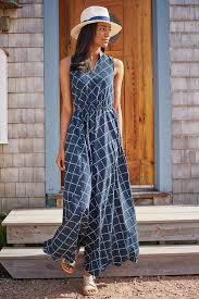 Women S Signature Maxi Dress Windowpane Free Shipping At L L Bean Maxi Dress Hot Weather Outfits Long Dress Casual