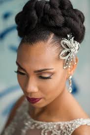 Afro wedding hairstyle for black women. 42 Black Women Wedding Hairstyles That Full Of Style Wedding Forward Natural Wedding Hairstyles Natural Hair Wedding Natural Hair Styles