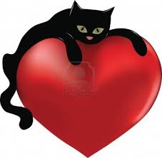 Love And Black Cats Silhueta De Gato Ilustracoes De Gato Desenhos De Gatos