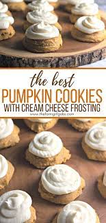 Soft Chewy Pumpkin Cookies With Cream Cheese Frosting Recipe Pumpkin Cookie Recipe Soft Pumpkin Cookies Soft Pumpkin Cookie Recipe