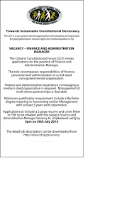 However, few things that organizations often missed out on in the job description of finance & administration manager. Ccf Fiji On Twitter We Have A Vacancy For Finance And Administration Manager For Job Description Visit Http T Co Mx5b5zpd4i Http T Co Gdvg6osmah