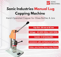 Buy Now Sonic Industries Manual Lug Capping Machine | Hand-Operated Capper  for Glass Bottles & Jars