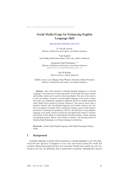 Banyak orang tua tunggal ingin dibantu. Pdf Social Media Usage For Enhancing English Language Skill