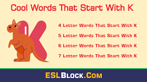 List of 6 letter words starting with a · aahing · aaliis · aarrgh · abacas · abacus · abakas · abamps · abased . Awesome Cool Words That Start With K English As A Second Language