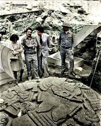 They Found the Face of an Ancient God Buried Under Aztec Ruins. Then They  Found Something Guarding a Sealed Door. In 2006, archaeologists excavating  at Templo Mayor in the heart of Mexico