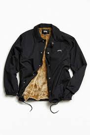 Stussy Smooth Stock Faux Fur Lined Coach Jacket Coach Jacket Clothes Design Coach Jacket Men