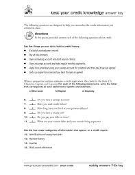 test your credit knowledge answer key practical money skills