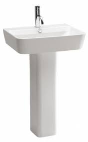 Modern Pedestal Sinks For Small Bathrooms Ideas On Foter It features a refurbished pedestal sink with a painted black background all set off by inexpensive inspiration for a small contemporary bathroom in dallas with white cabinets, an open shower, a.