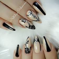 In today's nail art tutorial, i'll show you how to make 10 different and new black nail designs using the nail polish you. Beige And Black Nail Designs The Best Images Bestartnails Com