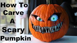 Insane clown pumpkin carving idea. How To Carve A Simple And Scary Pumpkin Face 2 Youtube