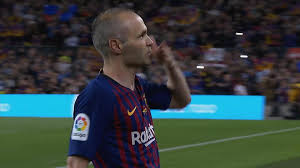 Image result for INiesta bids farewell to barca