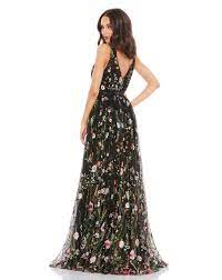 Buy mac duggal floral embroidery gown at saksfifthavenue. Floral Embroidered Tulle Gown W Built In Romper Mac Duggal