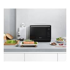 Microwave ovens rely on microwaves to heat food, whereas toaster ovens rely on heating elements. Panasonic Nn Cs89lb 4 In 1 Combination Steam Oven With Microwave Black Lufthansa Worldshop
