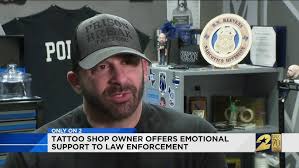 Tattoo shop owner offers emotional support to law enforcement brothers