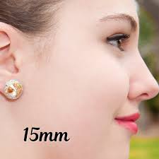 Rivoli Earrings, 3 Sizes, Nickel Free, Titanium Post, Hypo, 25 Colors  Silver or Gold, for Dance, Performance, Horse Shows, Weddings, Pierced