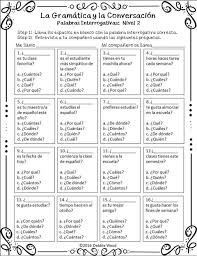 Spanish Interrogative Words Great Questions For Getting To Know Each Other At The Beginn Spanish Question Words Spanish Classroom Activities Spanish Questions