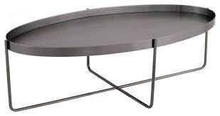 On sale for $211.84 original price $223.49 $ 211.84 $223.49. 54 L Oval Coffee Table Brushed Graphite Modern Contemporary Metal Industrial Coffee Tables By Noble Origins Llc Houzz