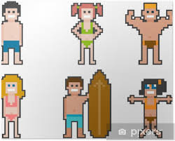 Poster Pixel Art Plage Personnes Set 1 Pixers Nous Vivons Pour Changer You can also upload and share your favorite pixel art wallpapers. poster pixel art plage personnes set 1