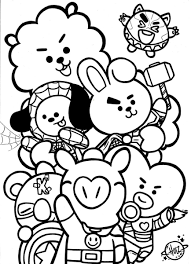 desenho para colorir bts