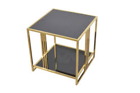 Wohnling couchtisch riva 60x50x60 cm metall holz sofatisch. 3026 Beistelltisch Schwarz Gold Couchtisch Sofatisch Tisch Wohnzimmertisch Glas Ebay