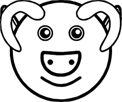 Baby Farm Pig Face Animal Coloring Page Animal Coloring Pages Pig Farming Coloring Pages