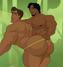 2boys animanstudios arab arab male arabian ass ass up back  muscles bara bent over biceps big ass big butt big chest big pecs black  hair brown hair bulging biceps