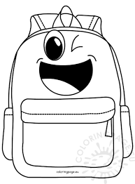 Large backpacks, used to carry loads of more than 10 kilograms (22 lb), as well as smaller sports backpacks (e.g., running, cycling, hiking and hydration), commonly discharging most (up to about 90%) from its weight in padded hip belts, leaving the shoulder straps mainly to stabilize the load. Cartoon School Backpack Coloring Page
