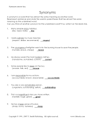 In the sense of coach. Synonym Worksheet